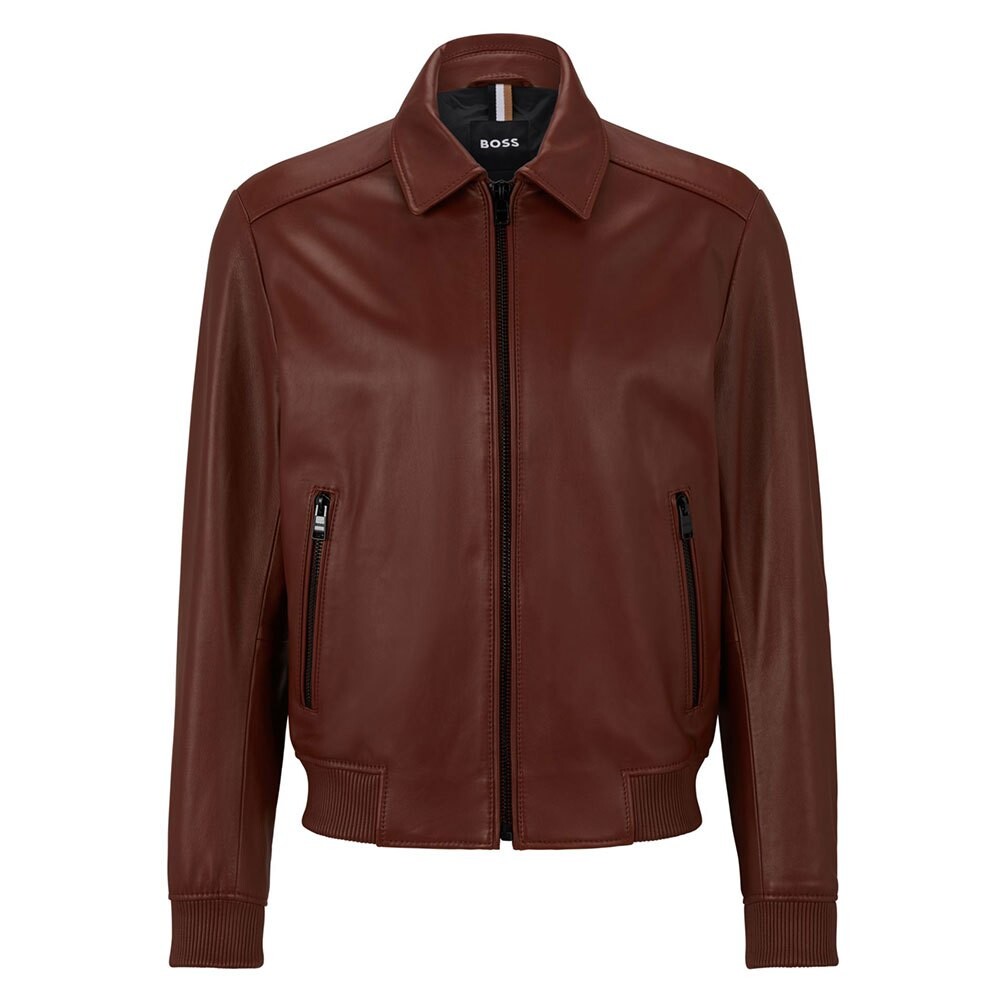 

Куртка BOSS Manka 10247190 01 Leather, коричневый