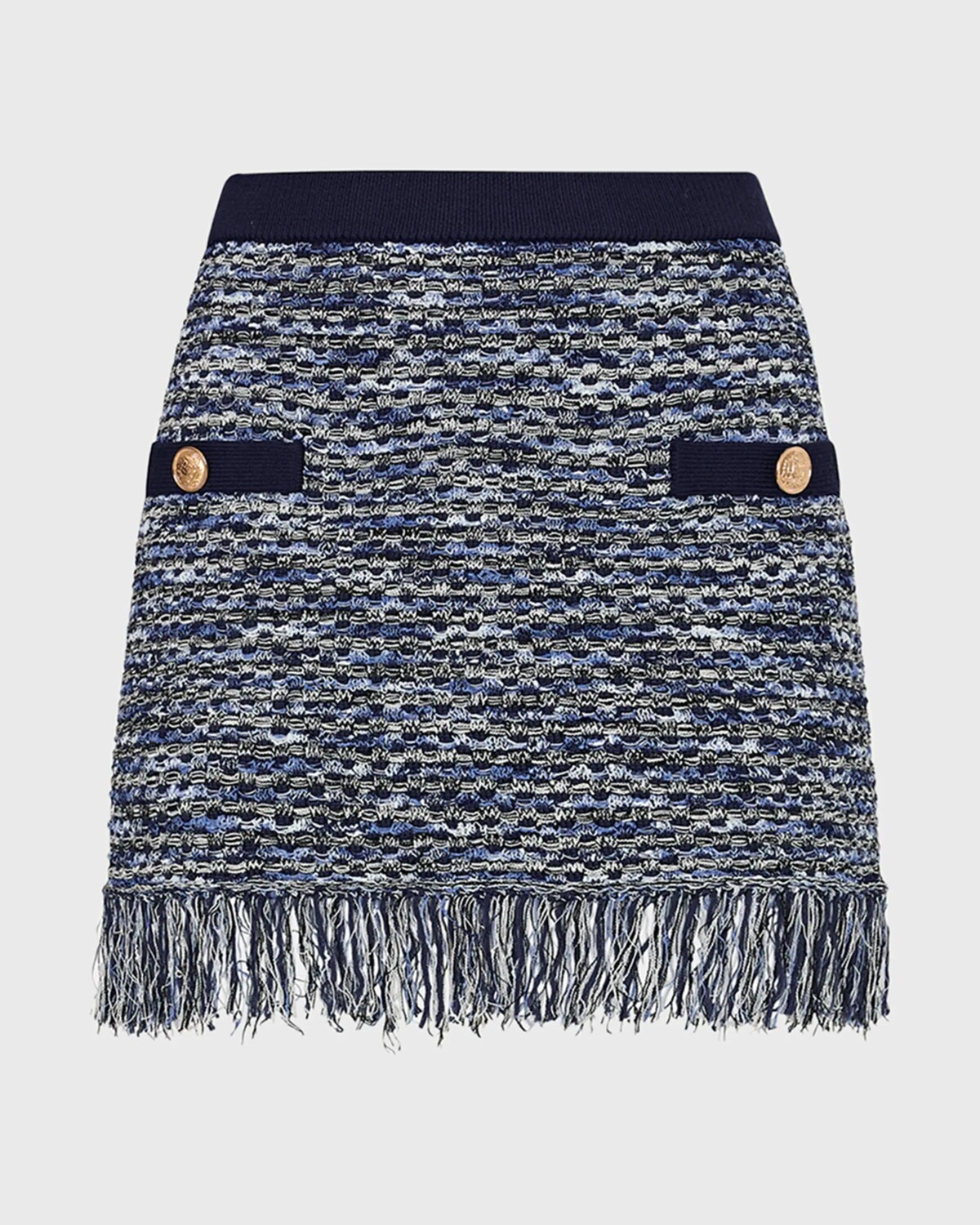 

Трикотажная мини-юбка Kali с бахромой Milly, цвет Navy Multi