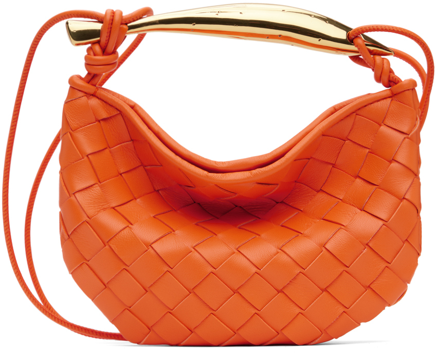Оранжевая мини-сумка с сардинами Bottega Veneta