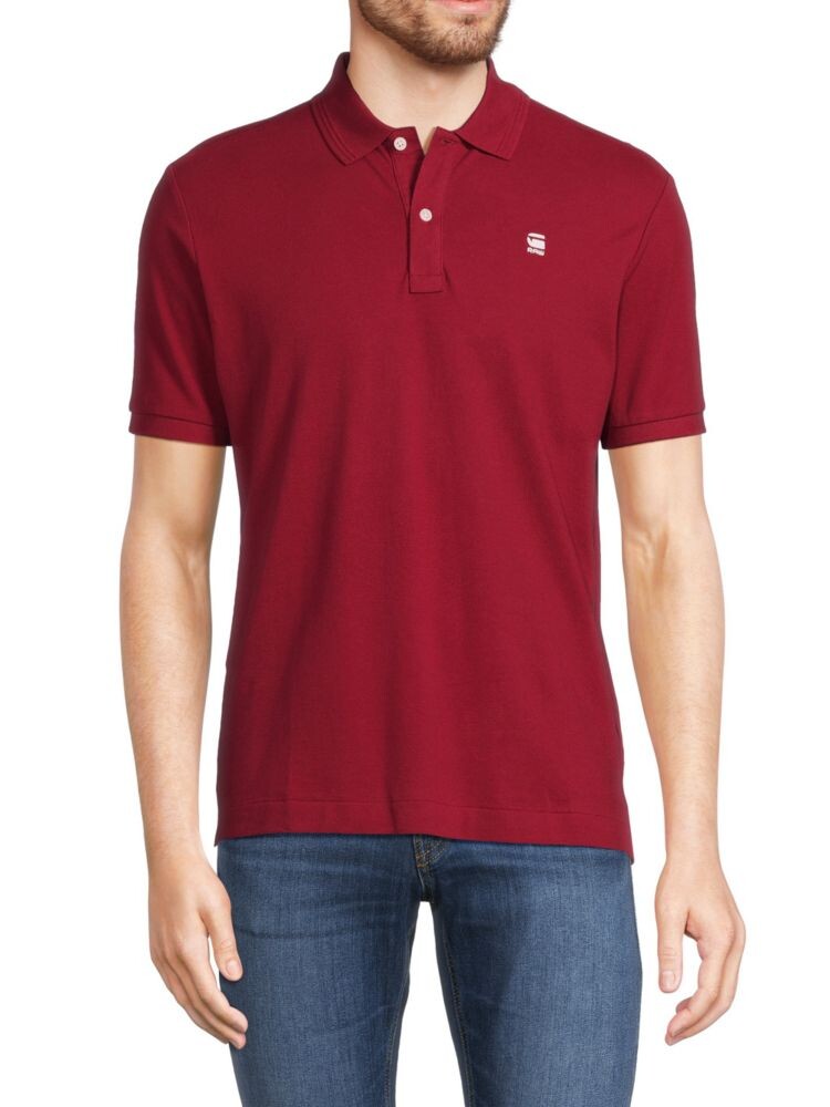 

Поло с логотипом Dunda Slim Fit G-Star Raw, красный