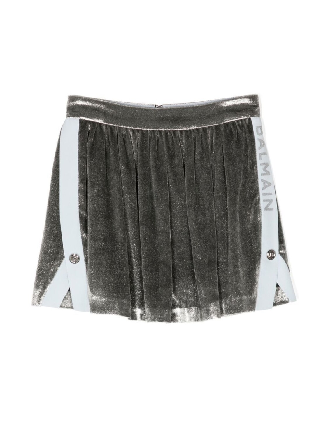 

Юбка с блестками и логотипом B Balmain Kids, серебристый