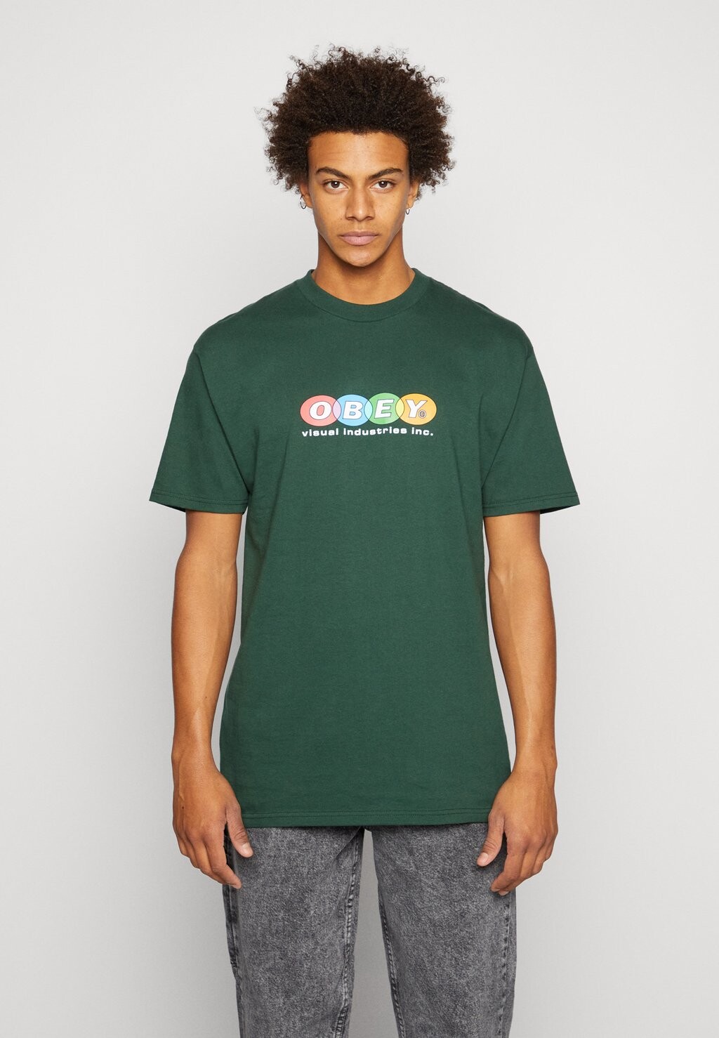 

Футболка с принтом Obey Clothing, темно-зеленый