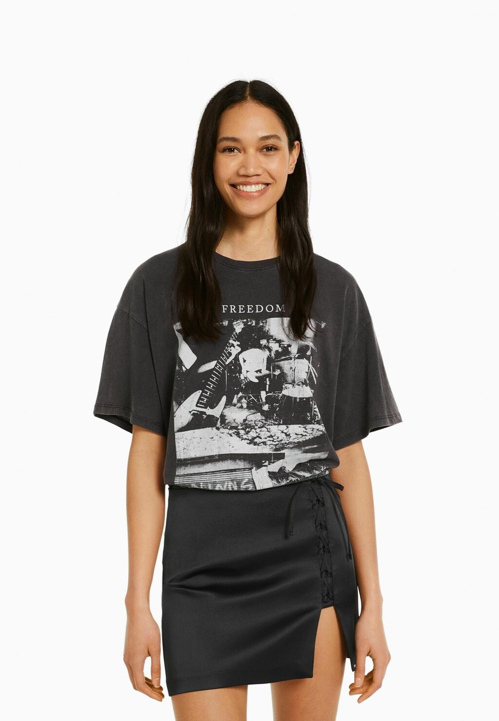

Мини-юбка Bershka, черный