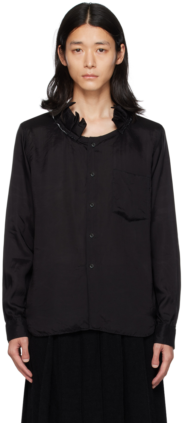 Черная рубашка с рюшами Comme Des Garcons, цвет Black Garçons