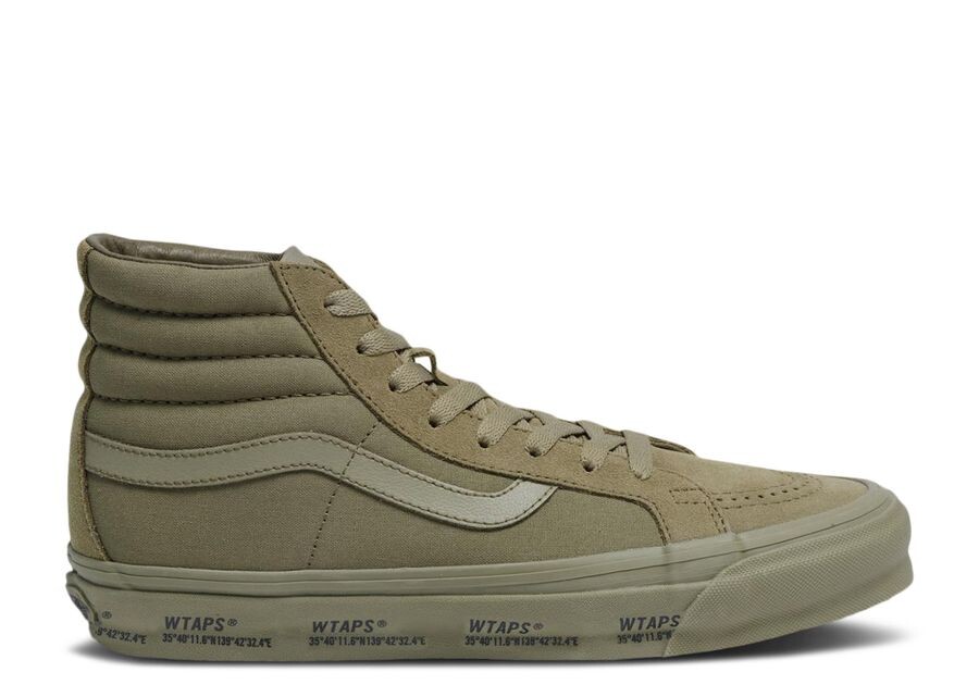 

Кроссовки Vans WTAPS X OG Sk8 Hi LX, цвет Olive Drab