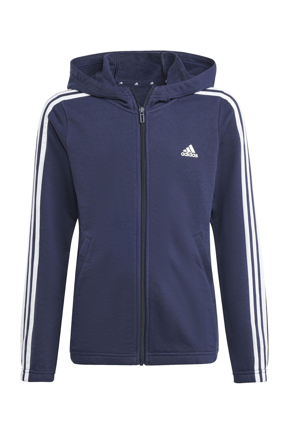 

Толстовка Junior Essentials с тремя полосками и застежкой-молнией adidas, черный