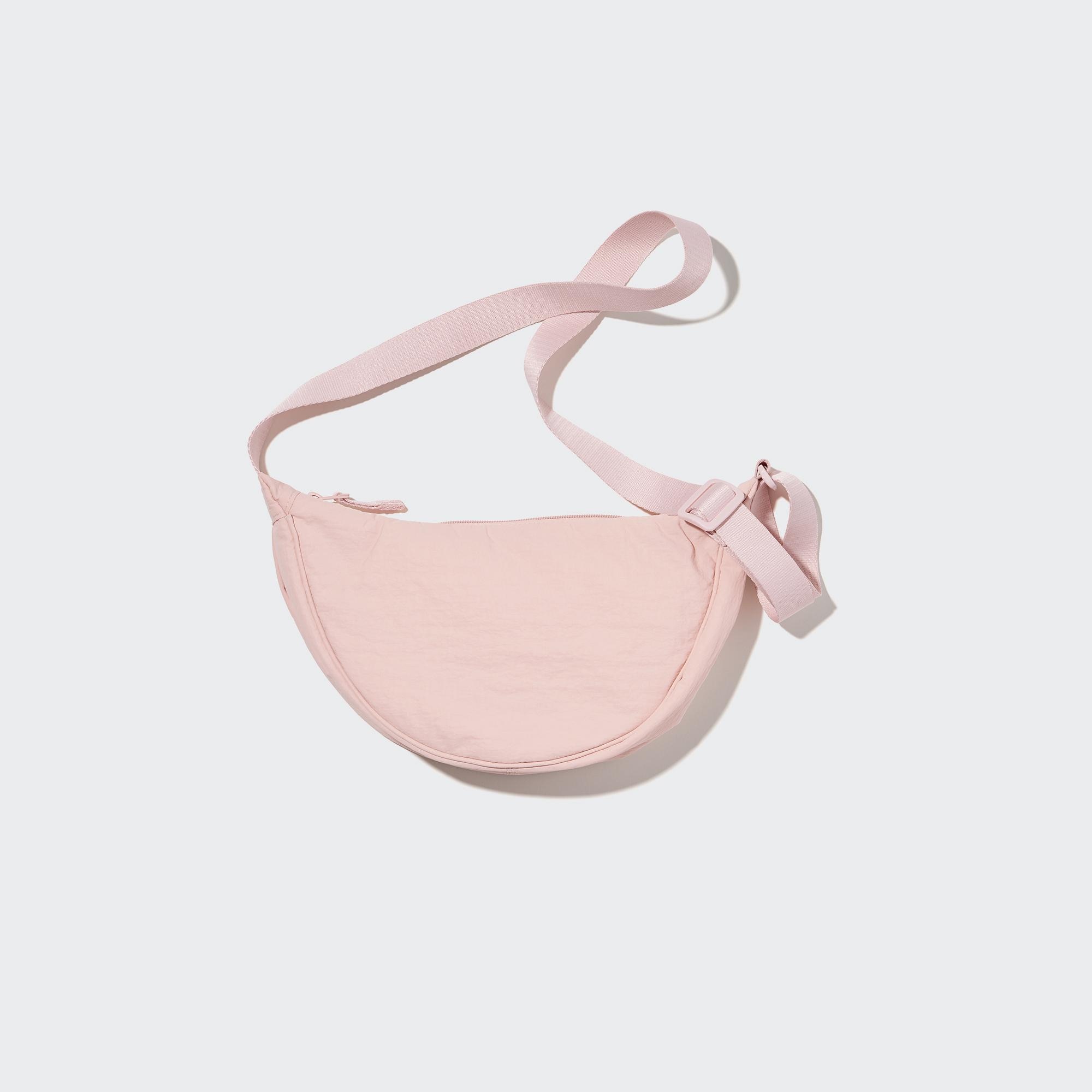 Мини-сумка круглая Uniqlo на плечо, розовый мини сумка uniqlo на плечо молочный