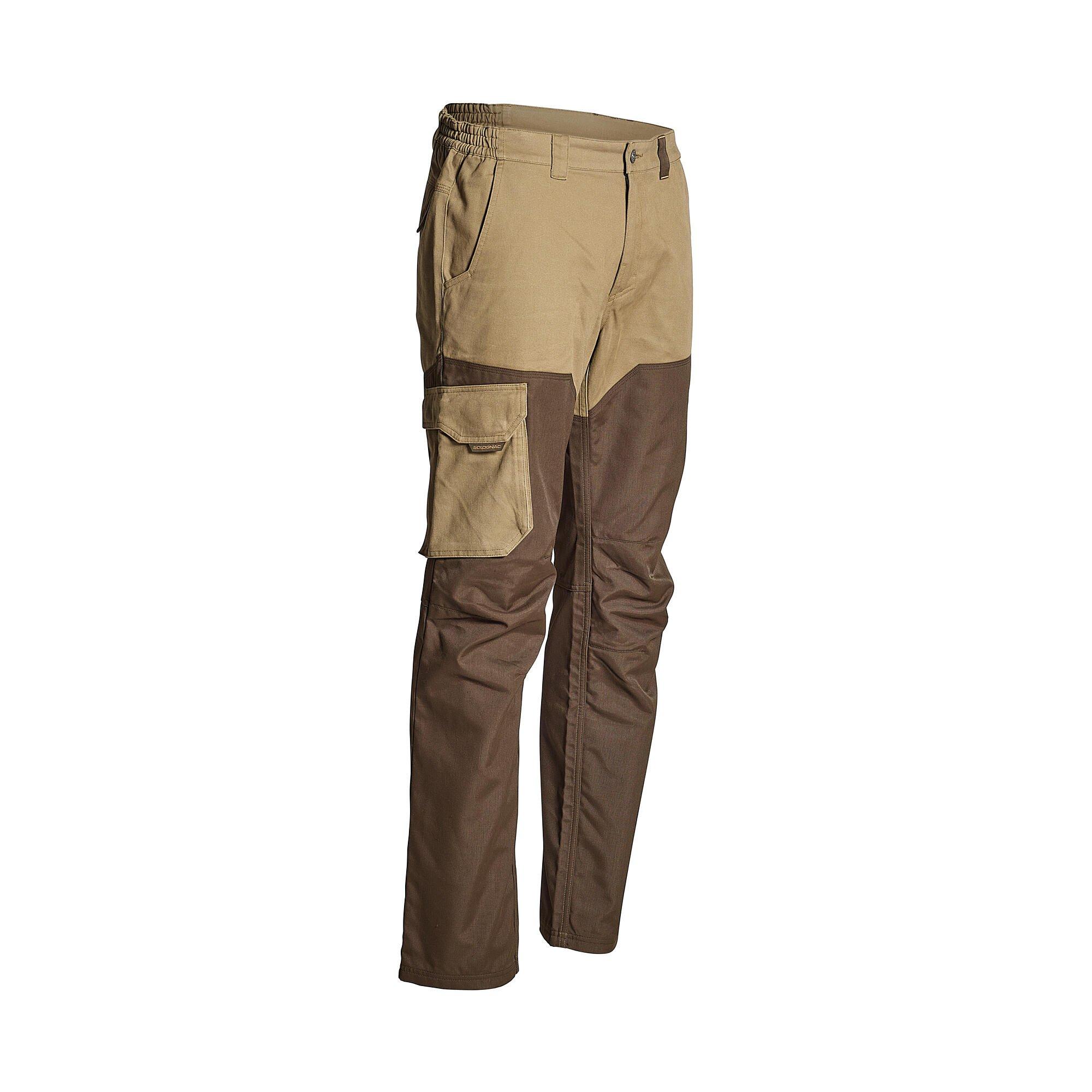чехол decathlon solognac 900 130 см коричневый Усиленные брюки Decathlon для сухой погоды Solognac, коричневый