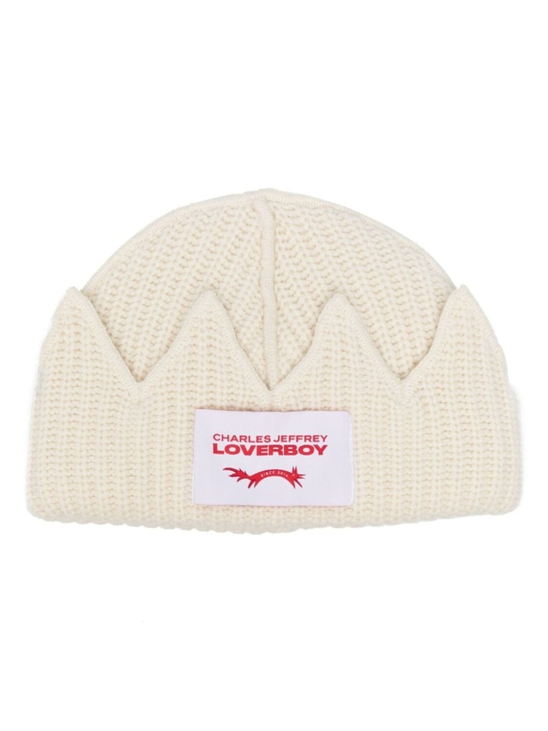 

Charles Jeffrey Loverboy шапка бини Crown крупной вязки, белый