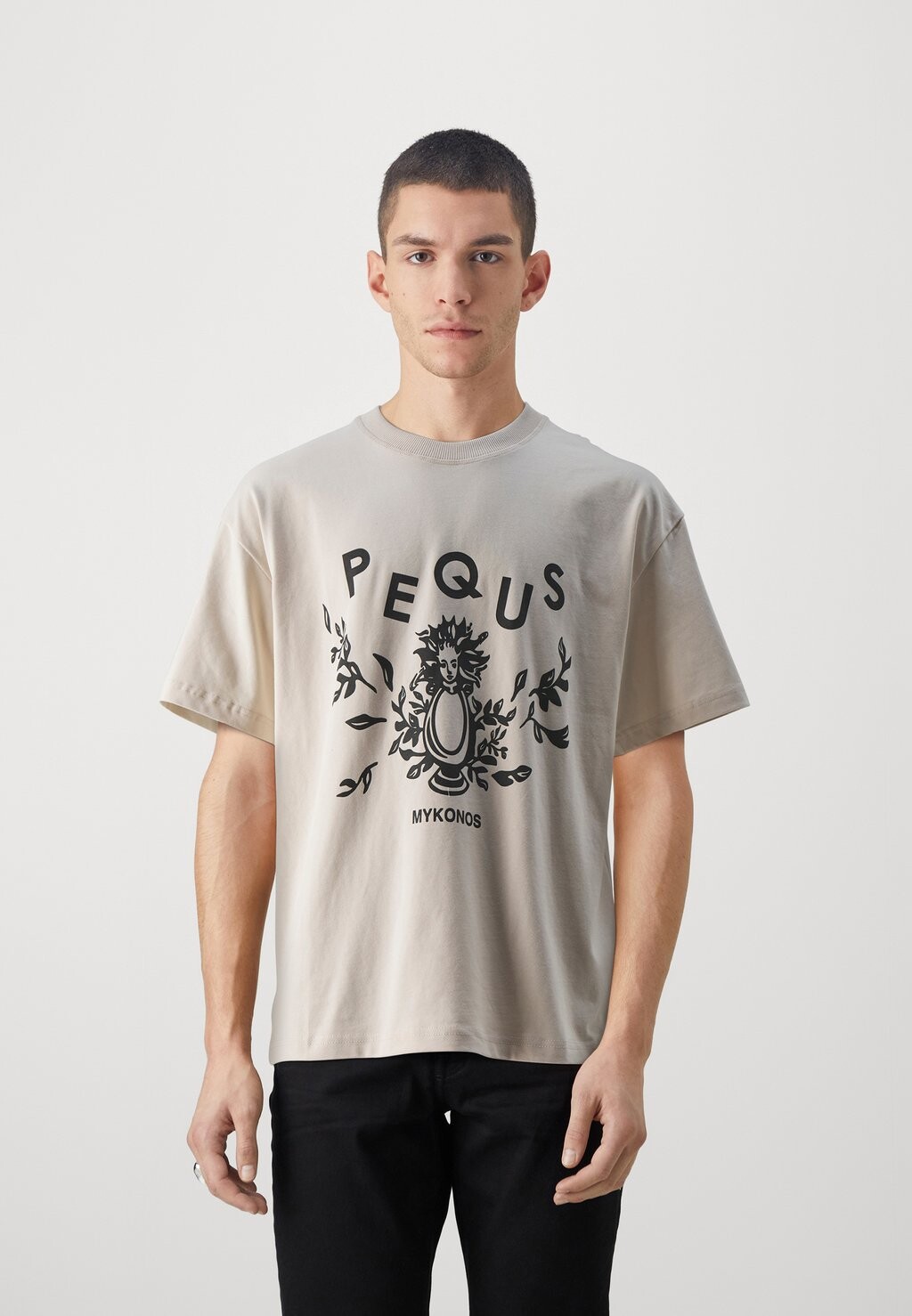

Футболка с принтом Mykonos Graphic Unisex PEQUS, цвет cream