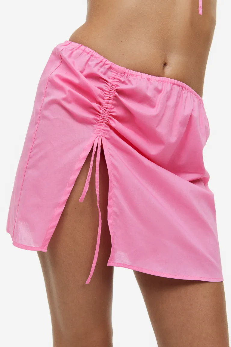 Пляжная юбка со шнуровкой H&M, розовый