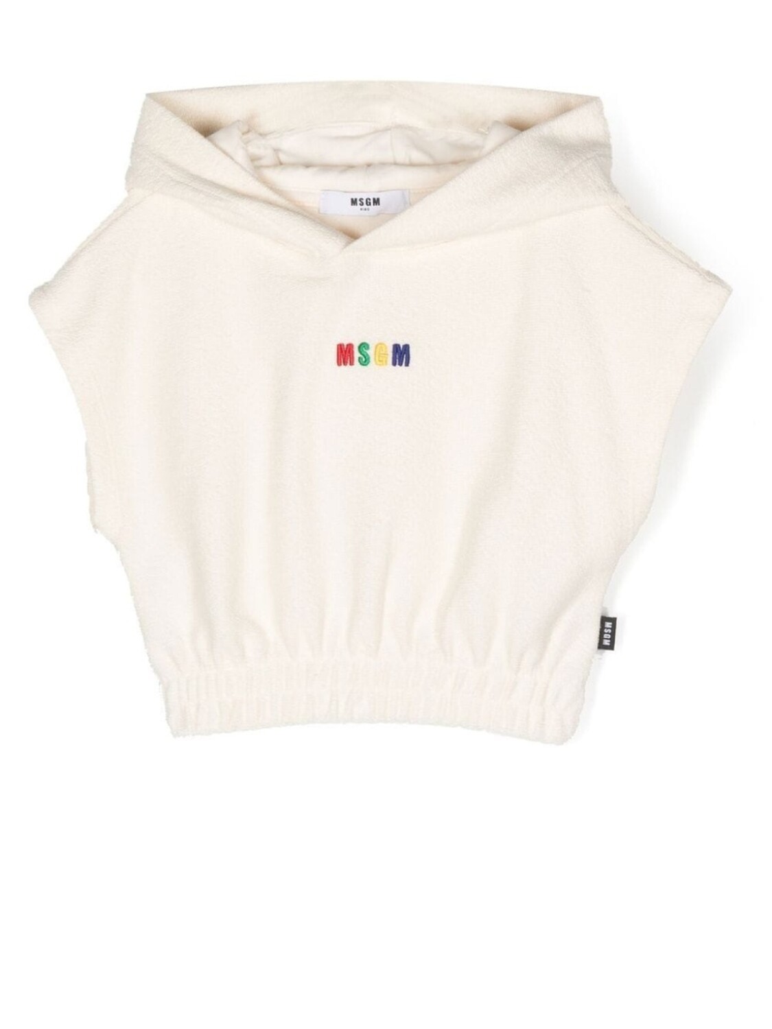 

Пуловер с капюшоном и рукавами кап MSGM Kids, бежевый