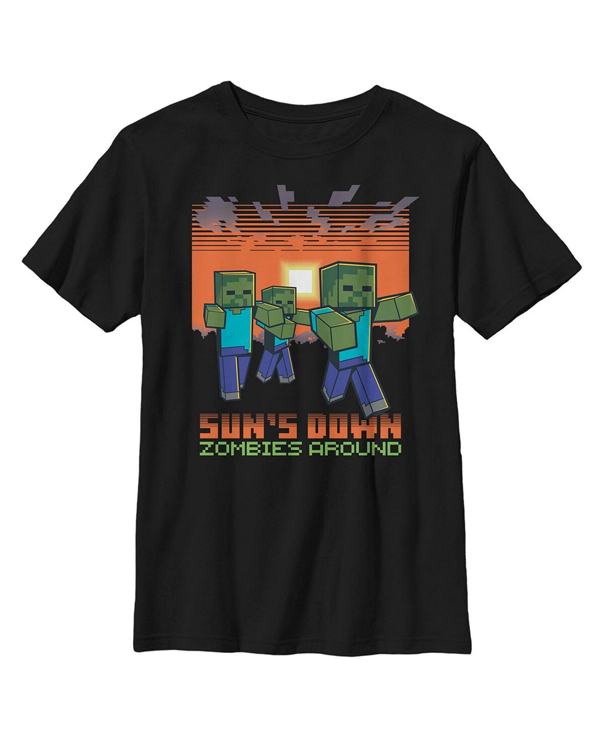 

Детская футболка Minecraft Sun's Down Zombies About для мальчиков Microsoft