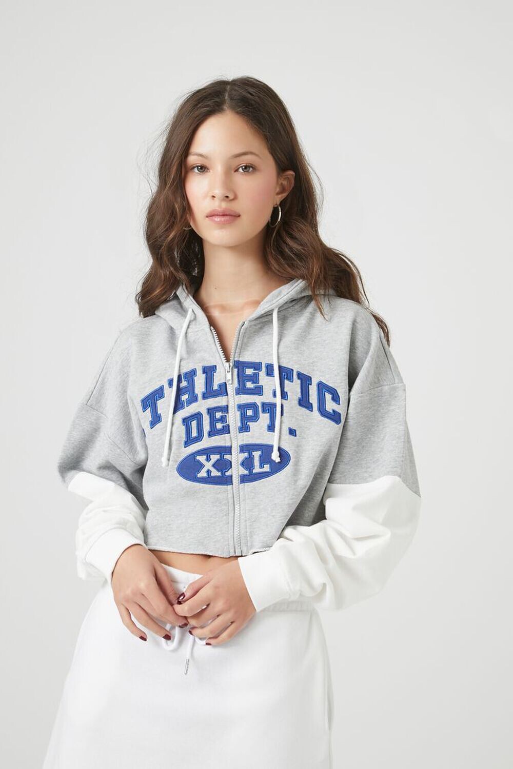 

Толстовка на молнии с рисунком Athletic Dept Forever 21, серый