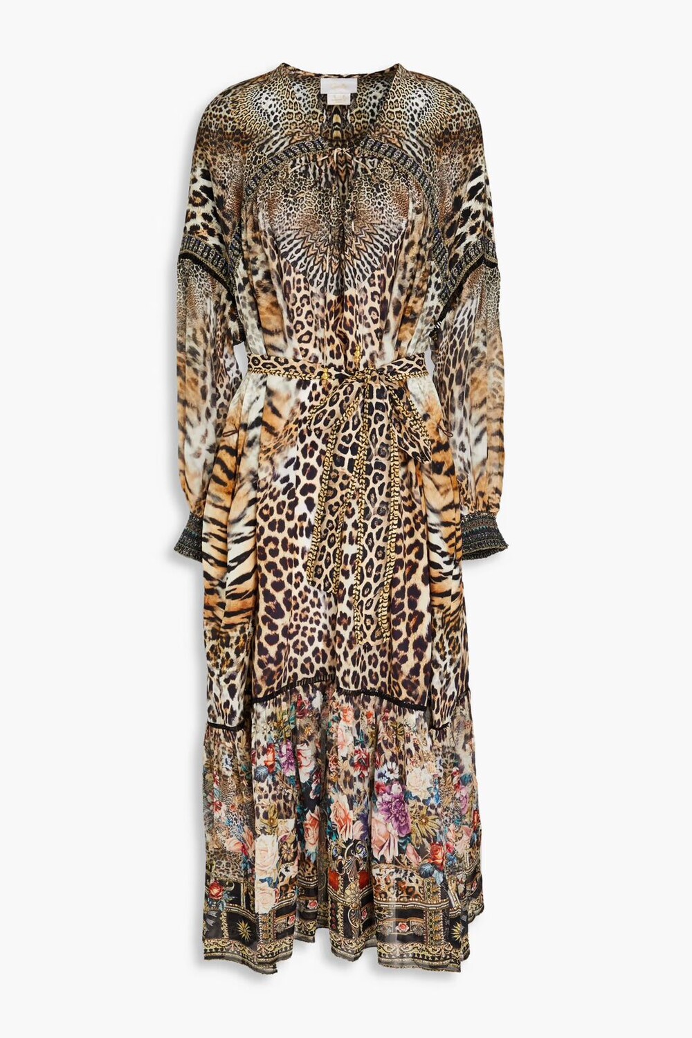 

Платье макси с кристаллами и принтом Camilla, цвет Animal print