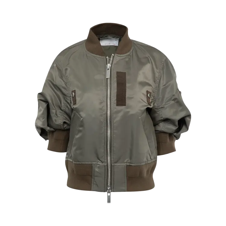 

Блуза Sacai Nylon Twill Blouson 'Taupe', загар