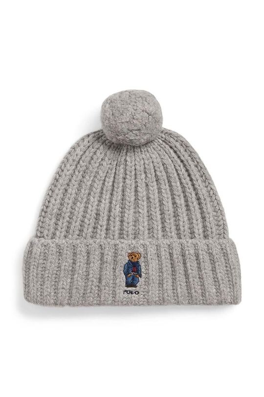 

Шерстяная шапка Polo Ralph Lauren, серый
