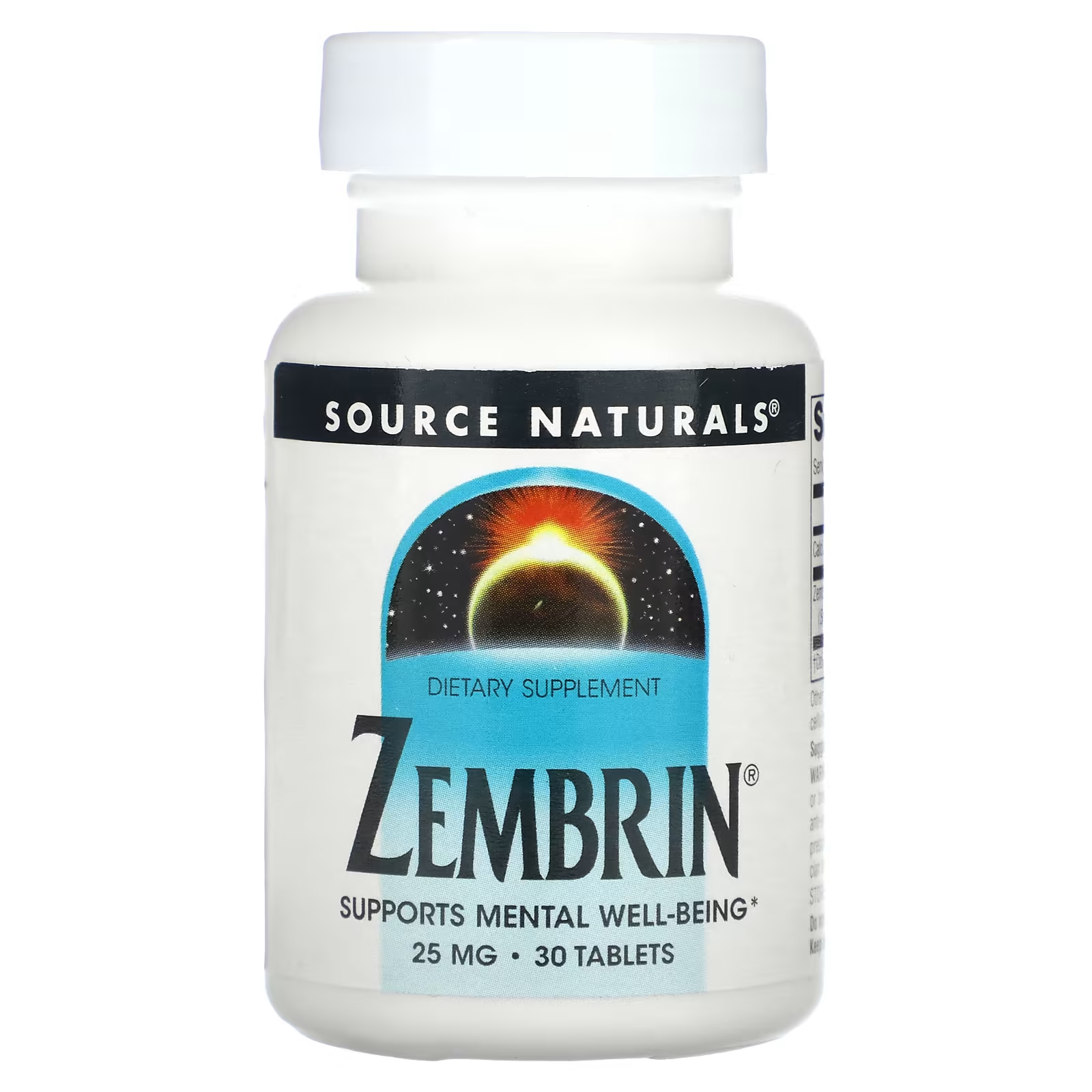 Витамины Source Naturals для спокойствия зембрин 25 мг, 30 таблеток