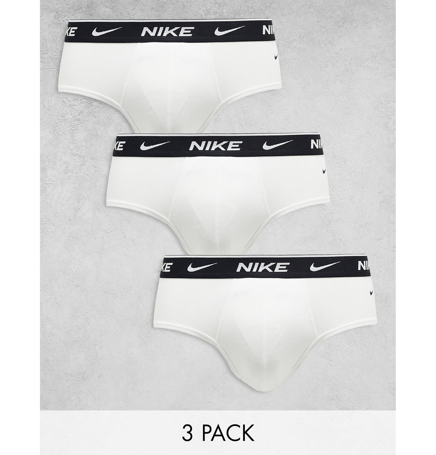 

Набор из трех хлопковых трусов Nike Dri-Fit белого цвета