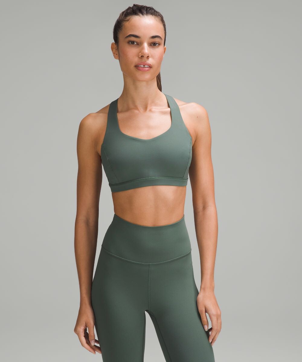 

Бюстгальтер Free to Be Serene Lululemon, зеленый