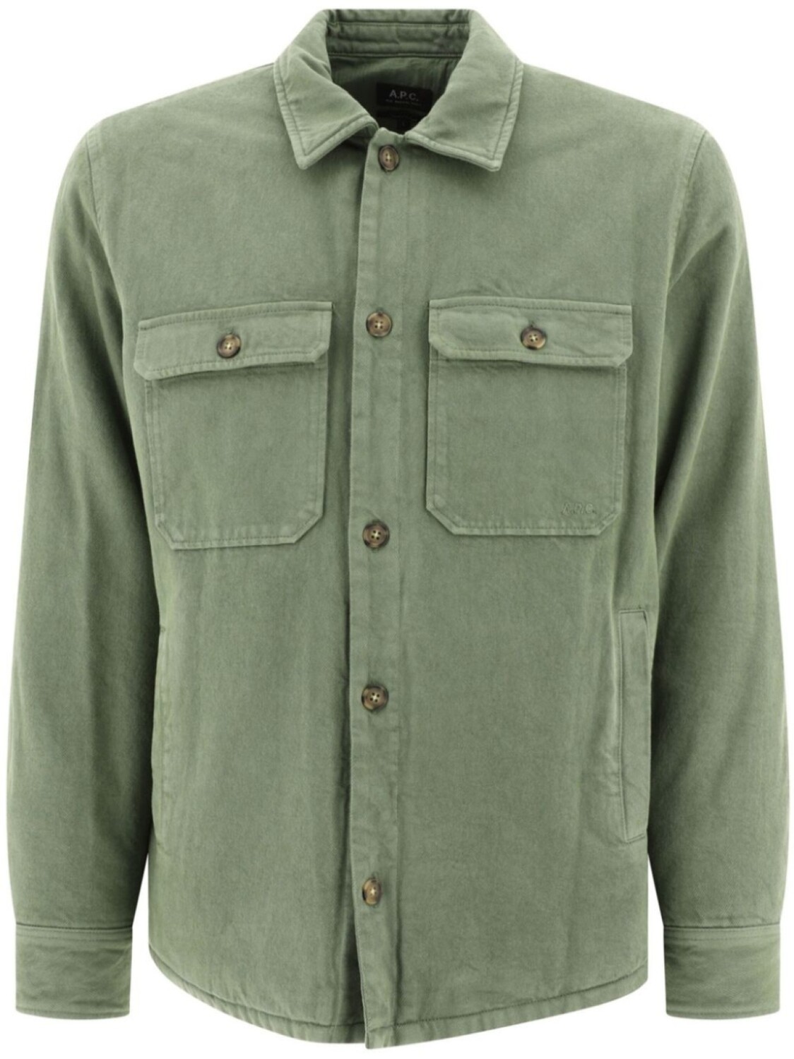 

Куртка-рубашка из хлопка APC Alessio A.P.C., зеленый