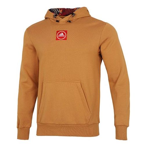 цена Толстовка Men's adidas Cny Gfx Hood Limited Embroidered Pattern Sports Pullover Light Brown, коричневый