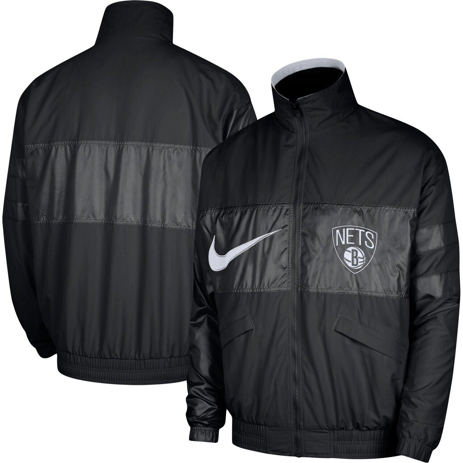 

Мужская черная куртка с молнией во всю длину Brooklyn Nets Courtside Versus Capsule Nike, Черный