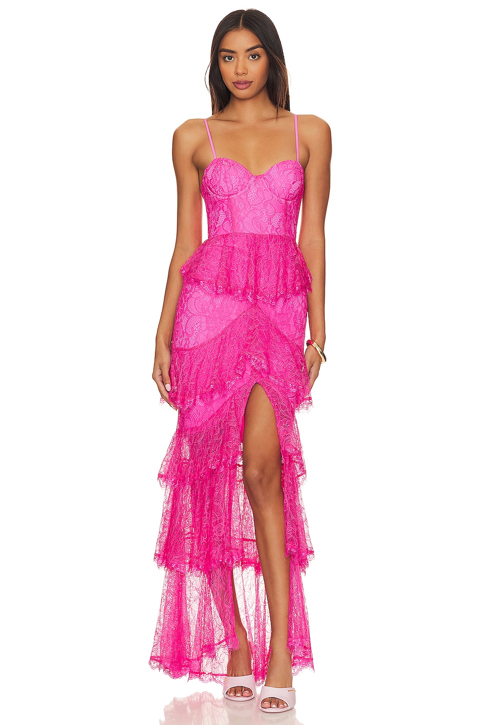 Платье MAJORELLE Zelda Fitz Gown, цвет Pretty Pink