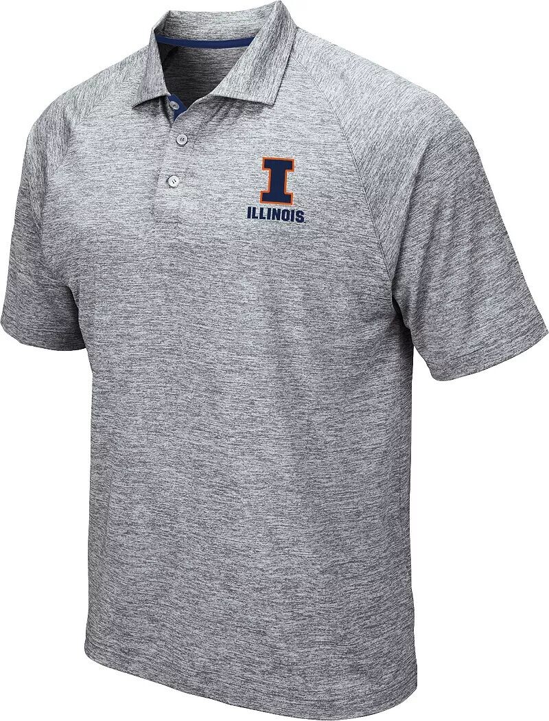 

Colosseum Мужская серая рубашка-поло на танкетке Illinois Fighting Illini