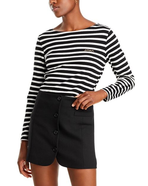 

Полосатая футболка Colombier Amour Maison Labiche, цвет Black