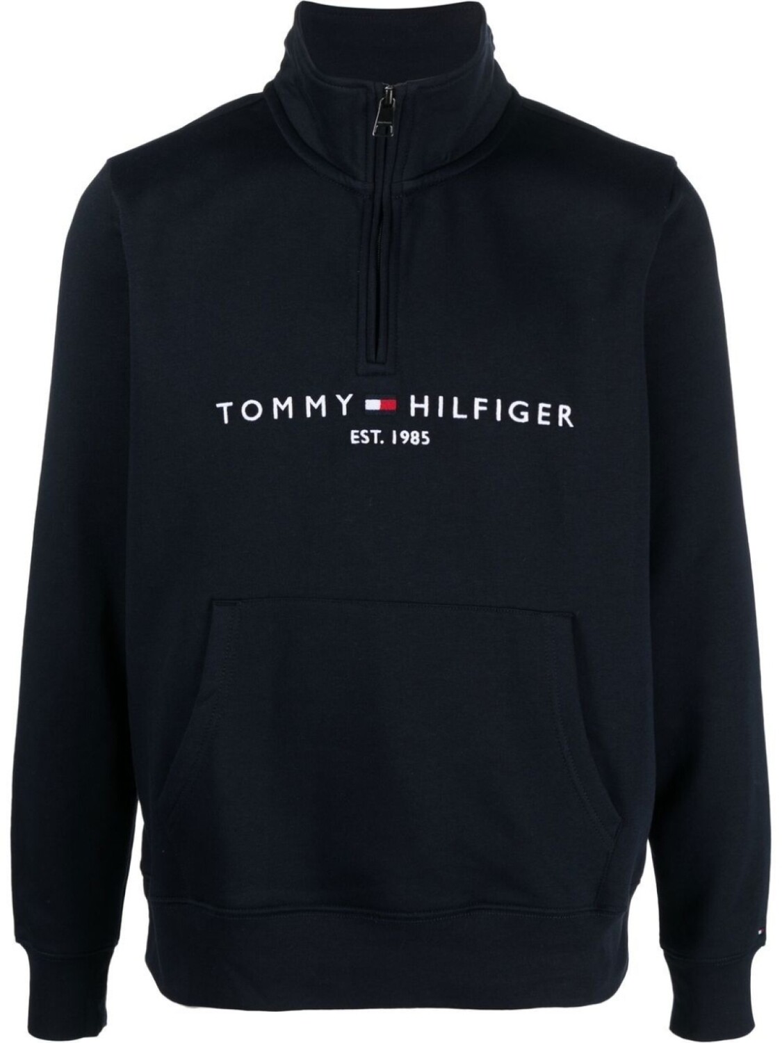 

Tommy Hilfiger худи на молнии с вышитым логотипом, синий