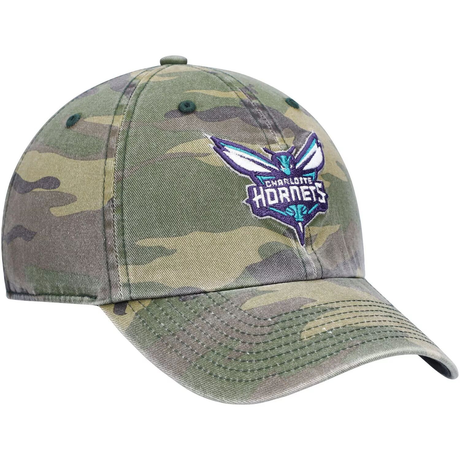 

Мужская регулируемая шапка с камуфляжным принтом '47 Charlotte Hornets Clean Up