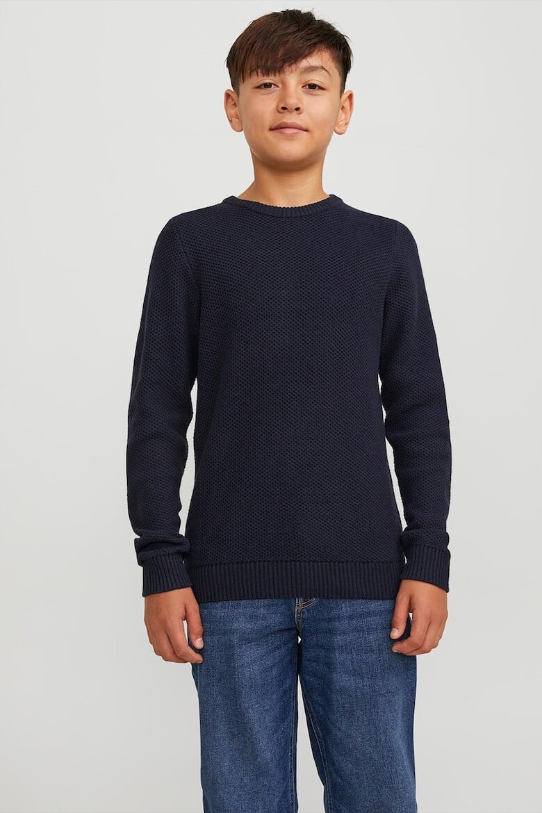 

Вязаный свитер с овальным вырезом горловины Jack & Jones, синий