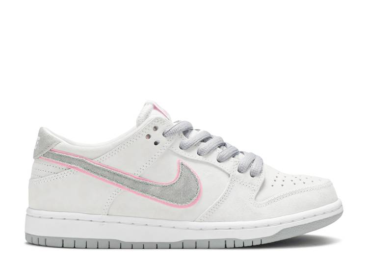 

Кроссовки Nike ISHOD WAIR X SB ZOOM DUNK LOW PRO 'PERFECT PINK', белый, Белый;серый