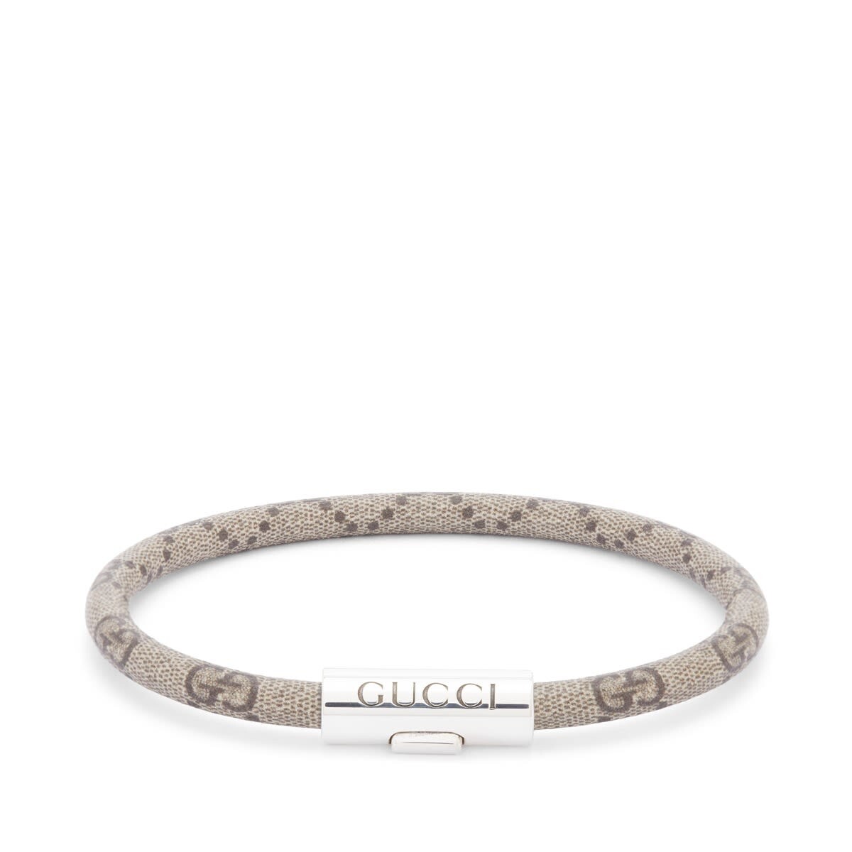 

Браслет Gucci Trademark Bracelet, цвет Silver & Beige
