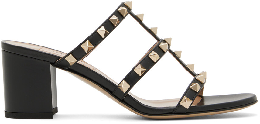 

Черные босоножки на каблуке Rockstud Valentino Garavani