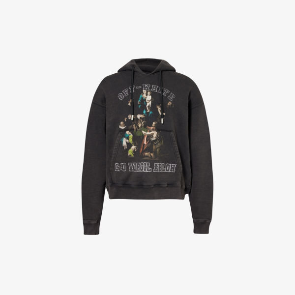 

Худи mary skate из хлопкового джерси с графичным принтом Off-White, черный