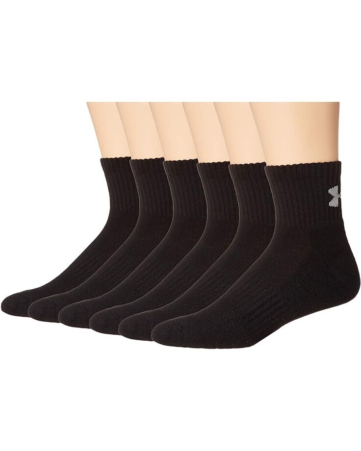 

Носки Under Armour Training Cotton Quarter Socks 6-Pair, черный