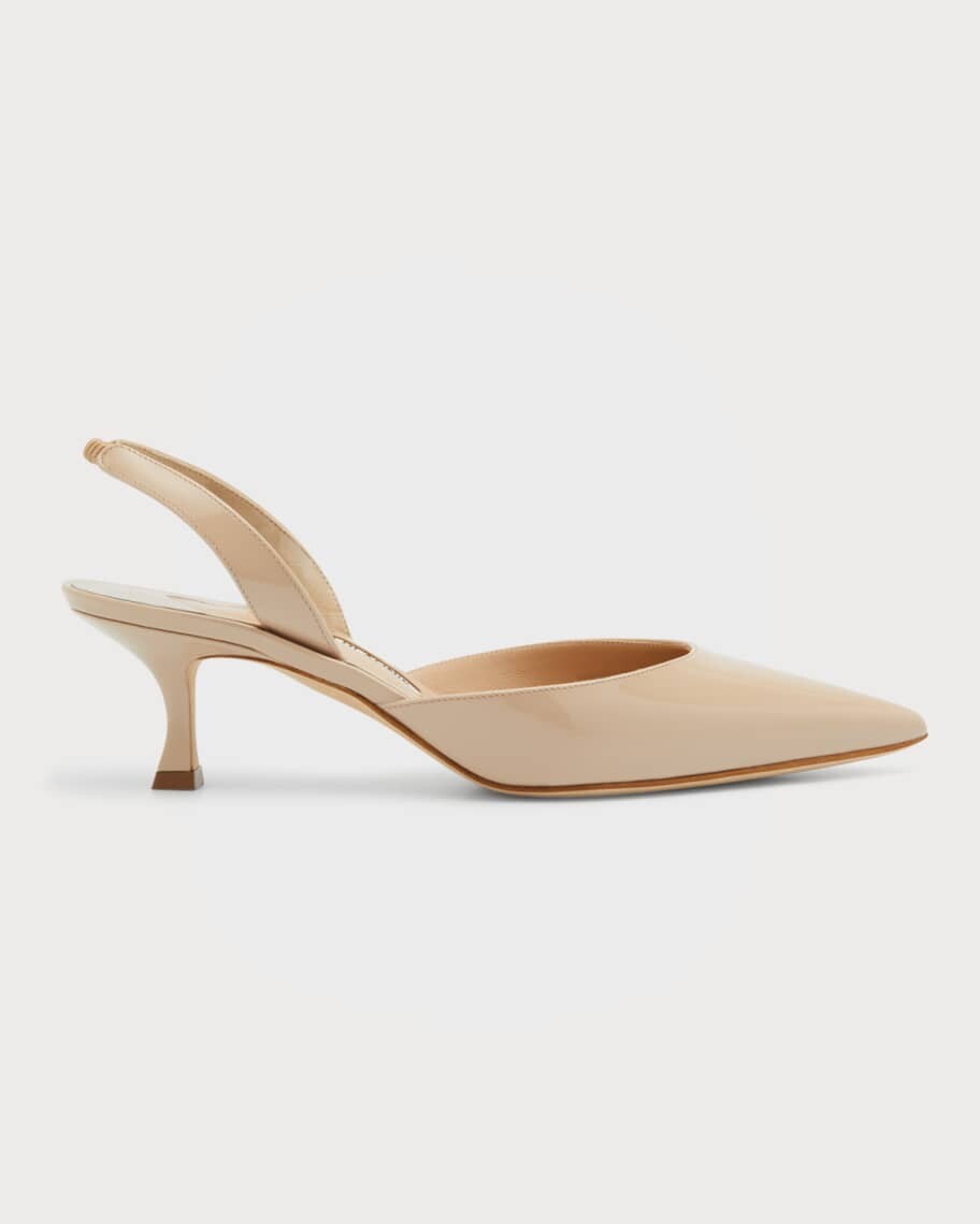 

Туфли-лодочки Carolyne Kitten-Heel с лямкой на шее Manolo Blahnik