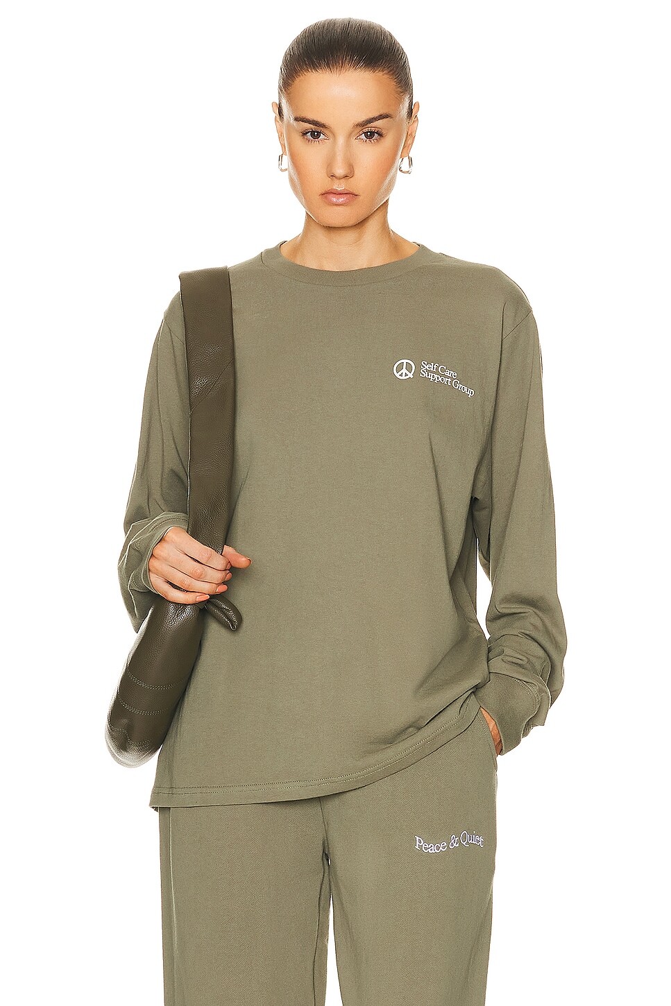 

Футболка Museum Of Peace And Quiet Support Group Long Sleeve, оливковый, Зеленый
