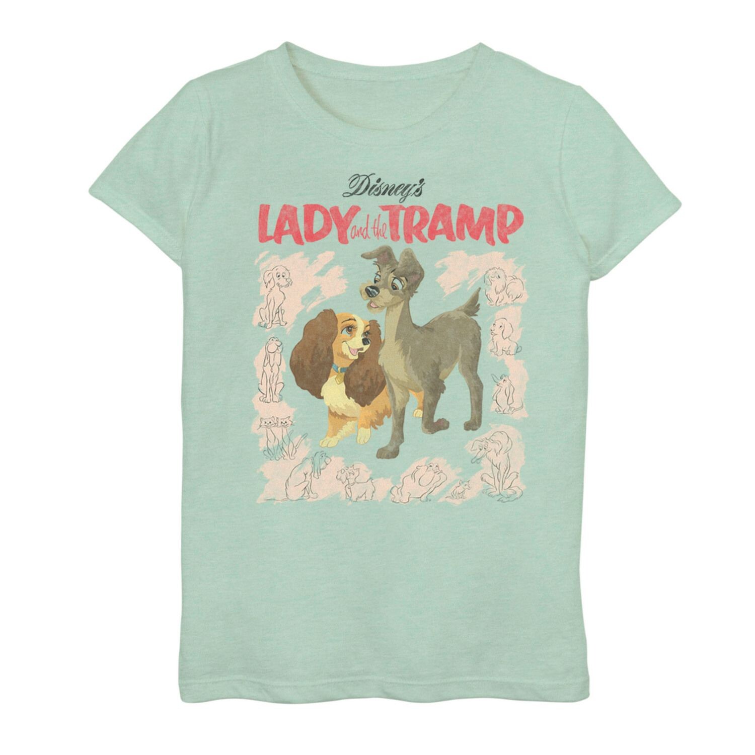 

Футболка с рисунком Disney's Lady and The Tramp Girls 7–16 Disney