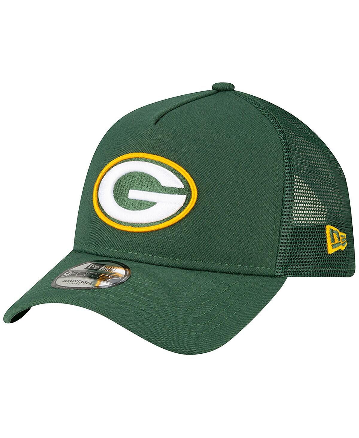 

Мужская регулируемая кепка Green Bay Packers A-Frame Trucker 9FORTY зеленого цвета New Era