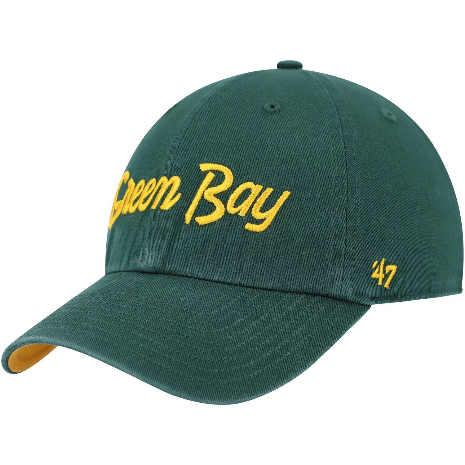 

Мужская регулируемая кепка Green Bay Packers Crosstown Clean Up '47 Green Green Bay Packers