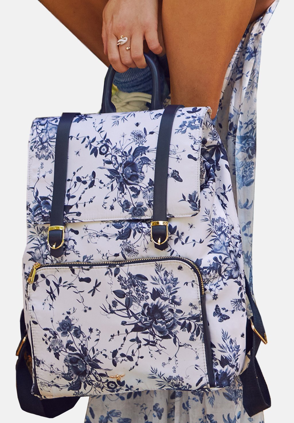 Рюкзак FABLE ENGLAND, синий косметичка flora embroidered vanity redcurrant fable england красный