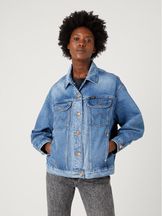 

Джинсовая куртка свободного кроя Wrangler, синий