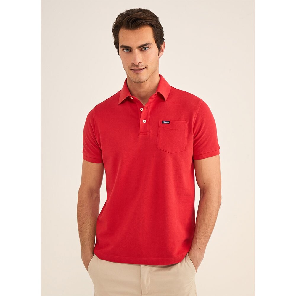 

Поло Façonnable Basic Pocket, красный