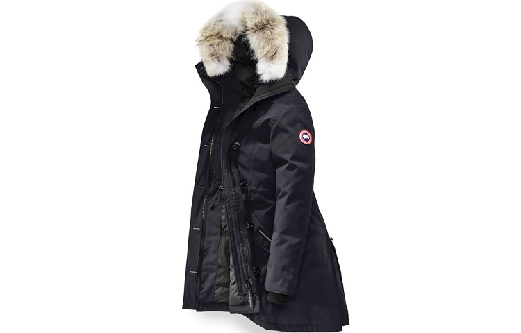 

Женский пуховик Canada Goose, темно-синий