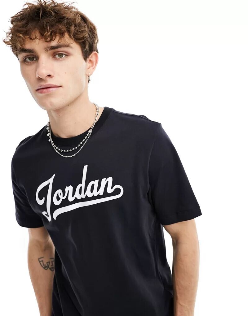 

Черная футболка с логотипом Jordan, Черный