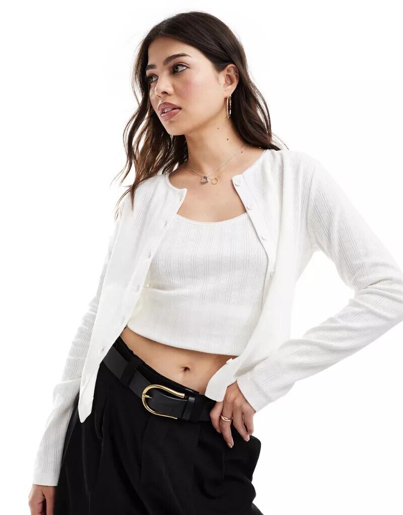 

Двойной комплект из топа и кардигана ASOS
