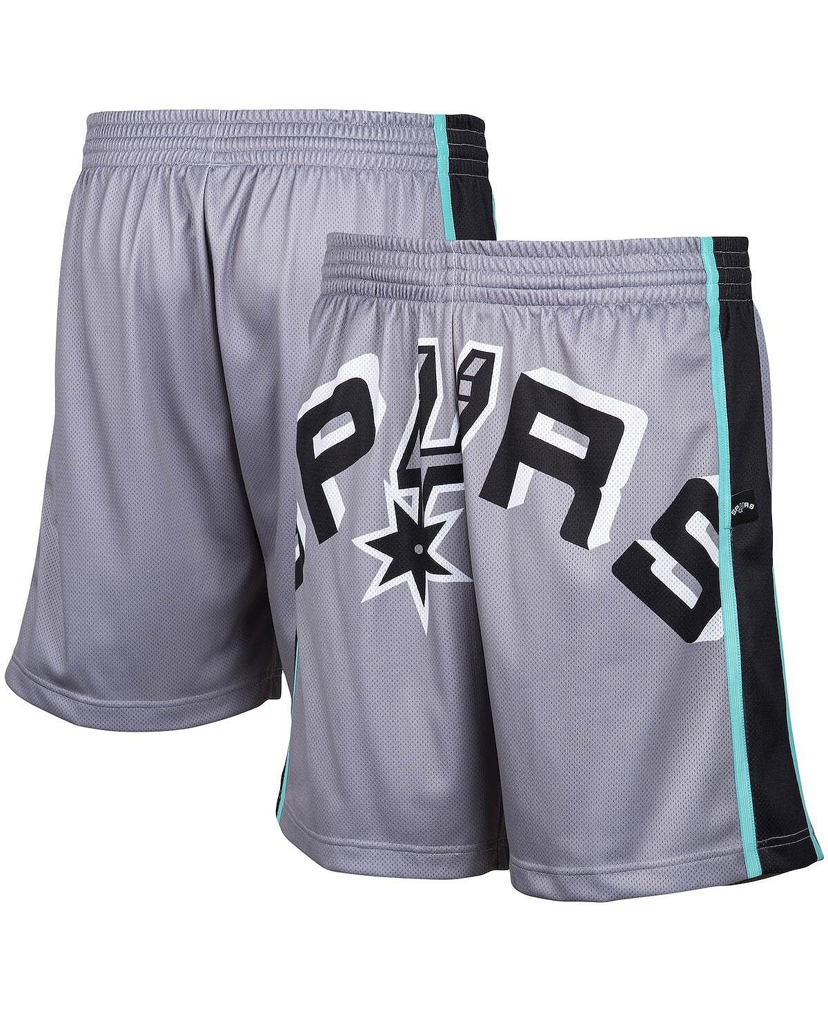 

Мужские шорты Mitchell Ness Grey San Antonio Spurs Hardwood Classics Big Face 2.0 Mitchell & Ness
